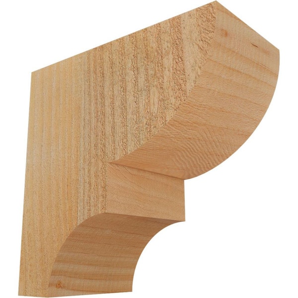 Ekena Millwork 4 in. x 8 in. x 8 in. Douglas Fir Ridgewood Rough Sawn Corbel