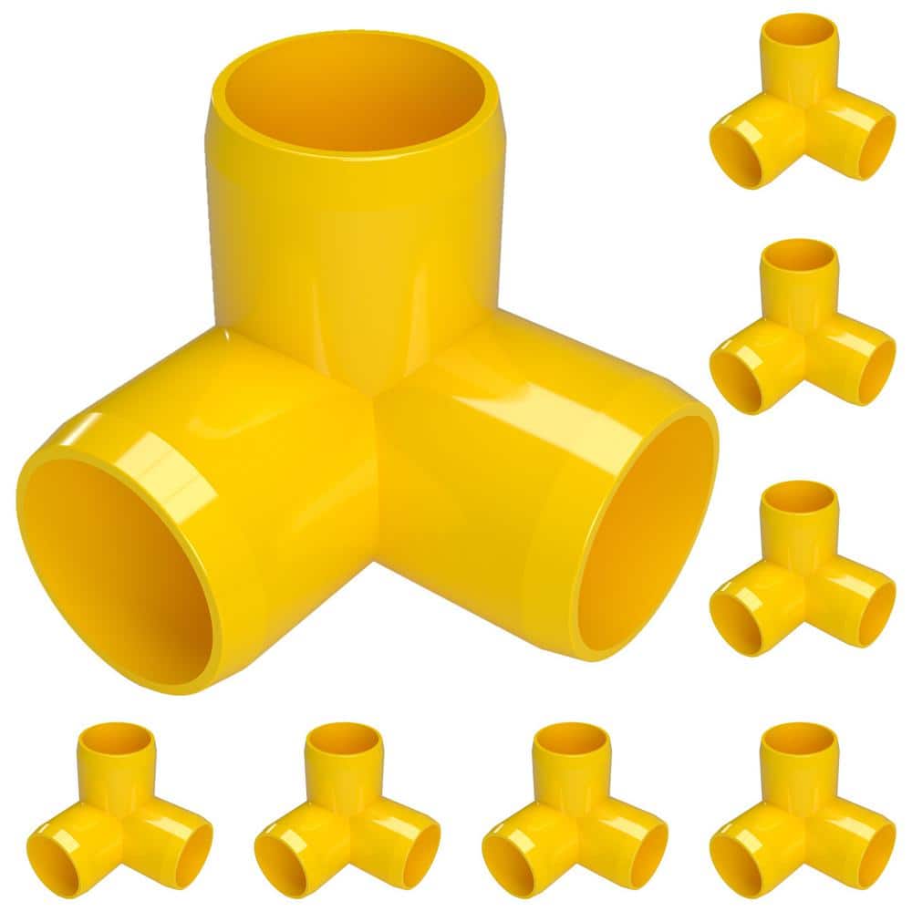 3/4 in. Furniture Grade PVC 3-Way Elbow in Yellow (8-Pack) price history on PriceWatchPro