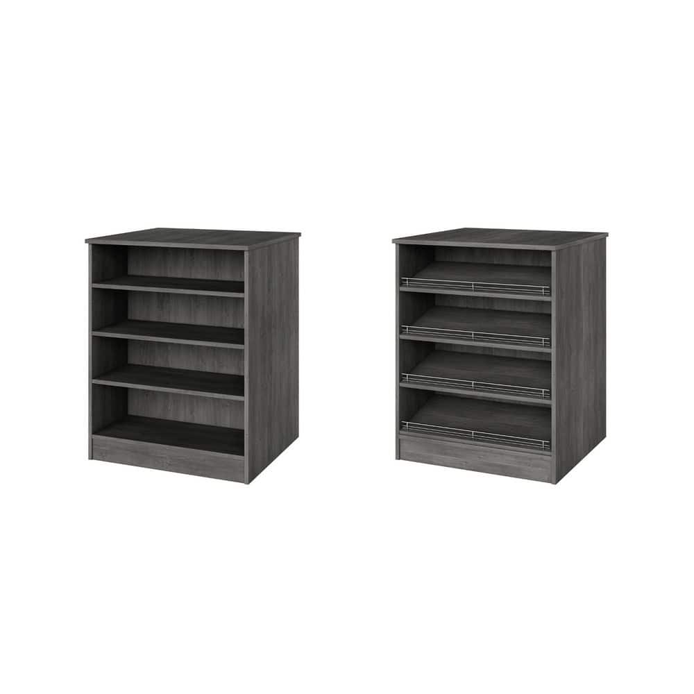 Vista 31.5 in. W Grey Closet Island Freestanding with Adjustable Shelves and Shoe-Shelves 8-Shelf Wood Closet System price history on PriceWatchPro