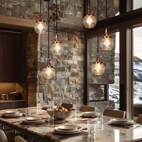 ROCUNSI 3-Light Hanging Pendant Light Fixtures, Farmhouse