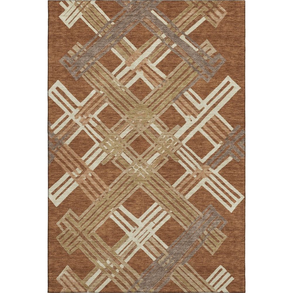 Mayfield Premium Machine Washable Abstract AMF2452 Paprika 10 ft. x 14 ft. Area Rug price history on PriceWatchPro