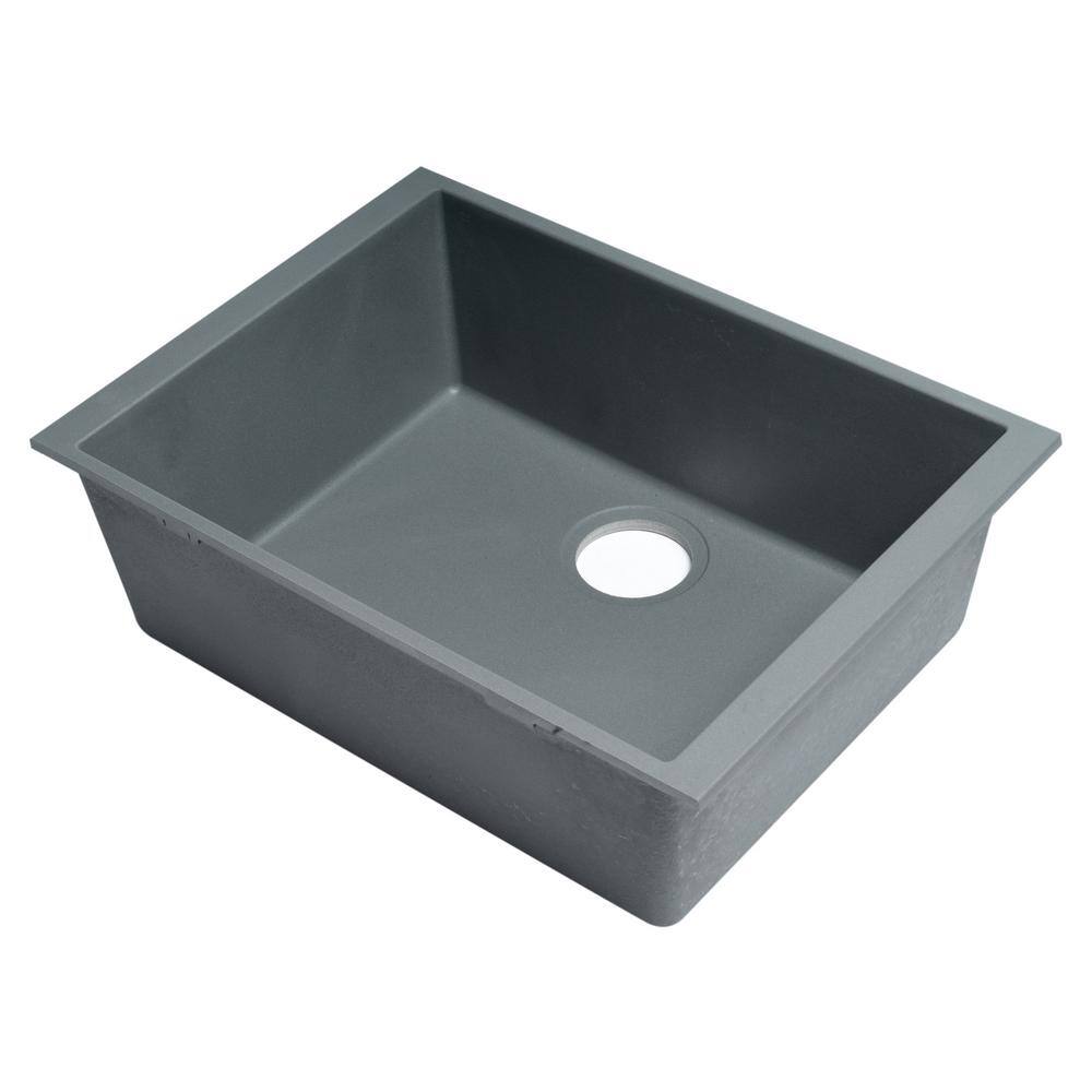 Titanium 24'' Undermount Single Bowl Granite Composite Sink