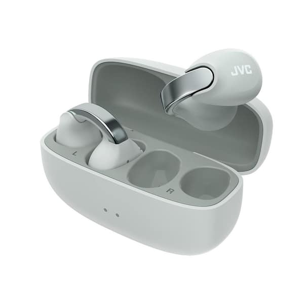 JVC Nearphone Ice Gray Wireless Bluetooth Open-Earcuff Over the