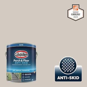 1 gal. PPG1025-3 Whiskers Satin Interior/Exterior Anti-Skid Porch and Floor Paint with Cool Surface Technology