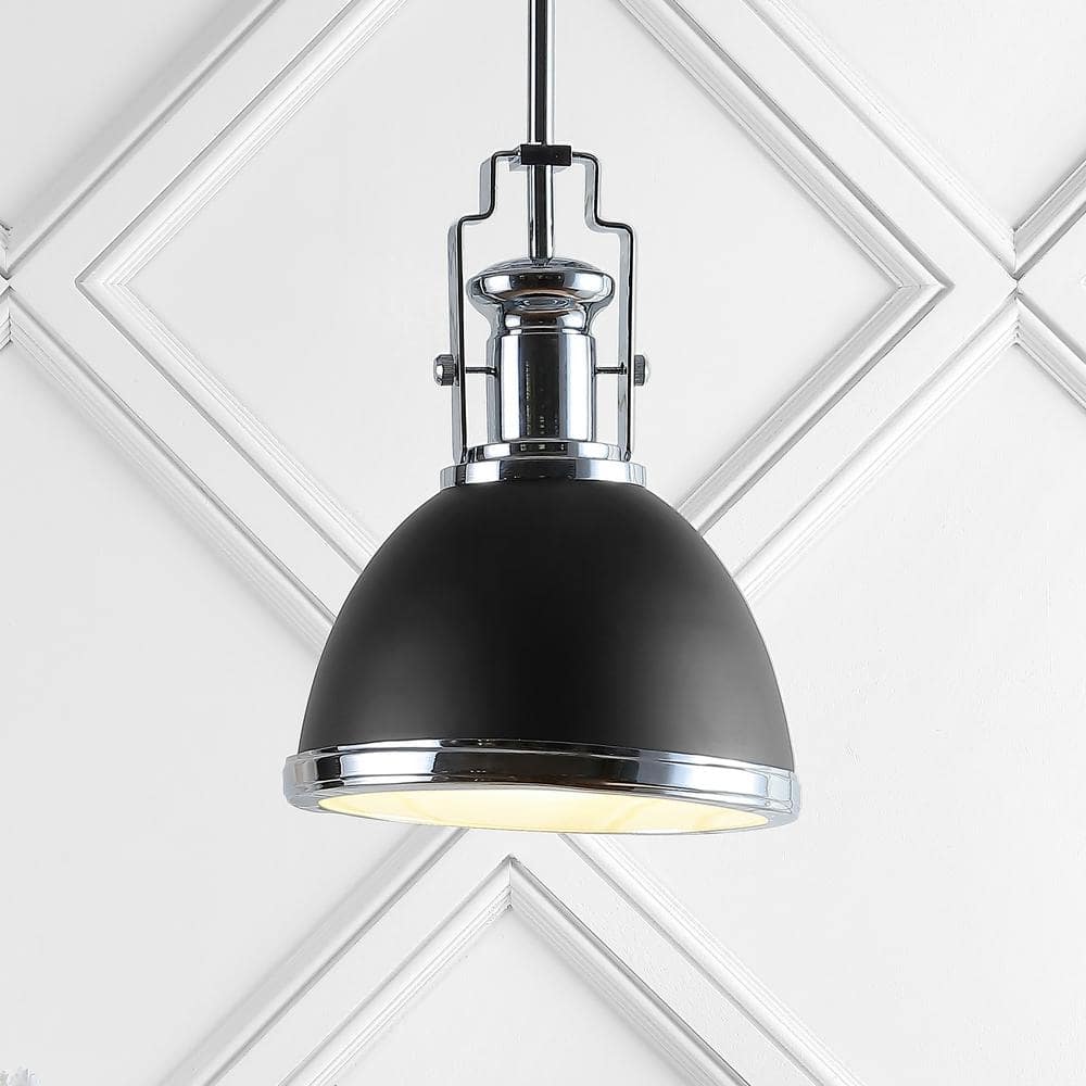 Homer 10 in. Black/Chrome Iron Glass Adjustable Vintage Classic LED Kitchen Pendant price history on PriceWatchPro