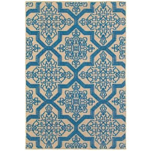 Sarita Blue 7 ft. x 10 ft. Outdoor Patio Area Rug