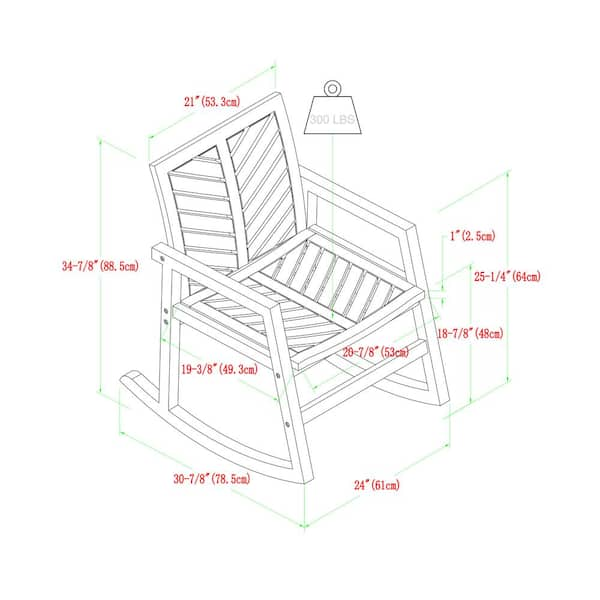 chevron outdoor rocking chair