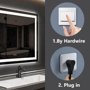 Front-Lighted LED Bathroom Vanity Mirror: 32 x 48 - Rectangular – Mirrors  & Marble