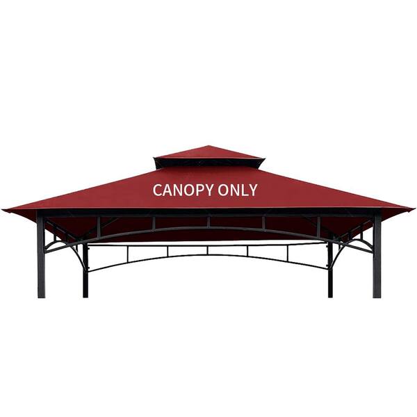 CoastShade 8 ft. x 5 ft. Polyester Roof Top Grill BBQ Gazebo in Burgundy BBQTopBU The Home Depot