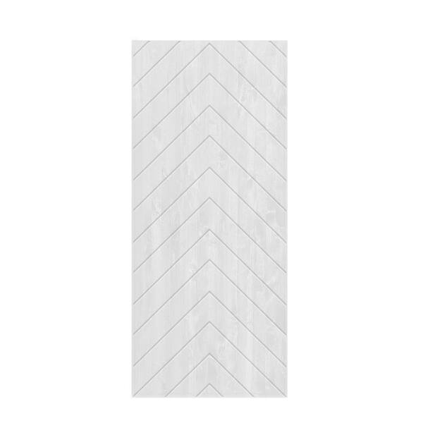 CALHOME 30 in. x 80 in. Hollow Core White-Stained Pine Wood Interior Door Slab