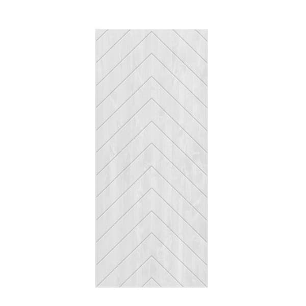 CALHOME 30 in. x 96 in. Hollow Core White-Stained Pine Wood Interior Door Slab