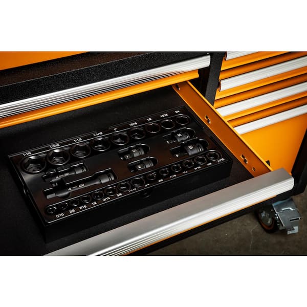 GEARWRENCH 29-Piece SAE 3/8 in., 1/2 in. Impact Socket Tray Set