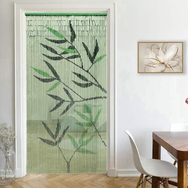 EVIDECO French home goods Leaves Beaded Bamboo Curtain Door