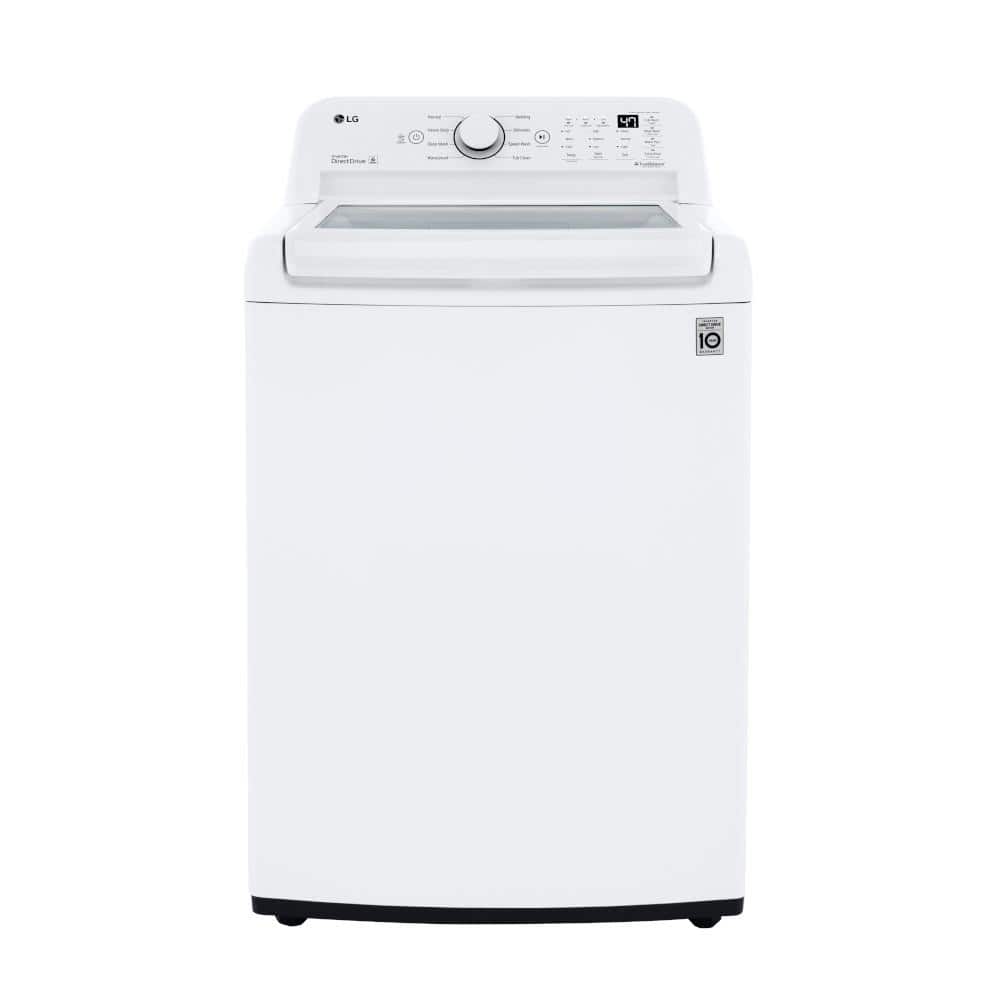LG 4.5 Cu. Ft. Top Load Washer in White with Impeller, NeveRust Drum and TurboDrum Technology