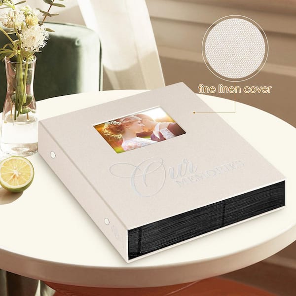 Afoxsos Classic Series Pink 4 x 6 Linen 600-Pocket Photo Album