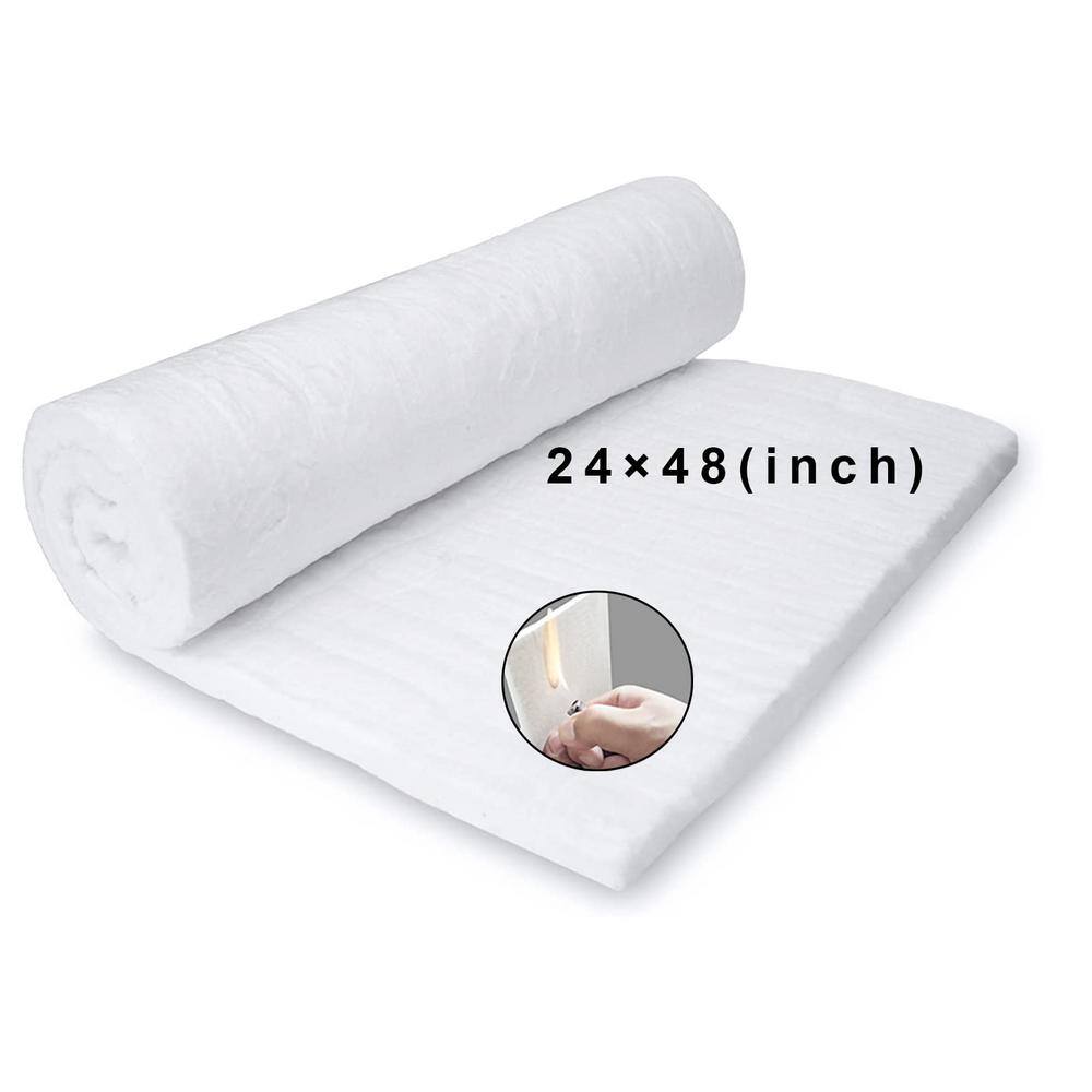 48 x 24 in. x 1 in. Th 2400F Fireproof Insulation Baffle, Resistance Cerami