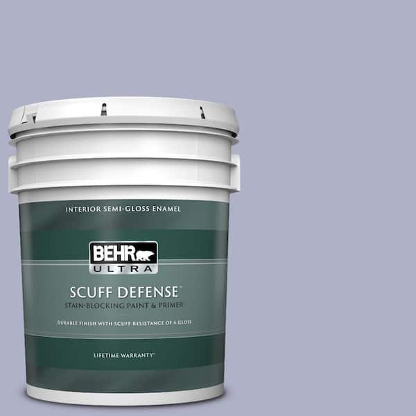 BEHR ULTRA 5 gal. #S560-3 Noble Purple Extra Durable Semi-Gloss Enamel Interior Paint & Primer