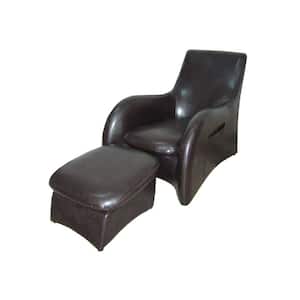 48 in. Solo Brown Sofa with Separate Leg Rest