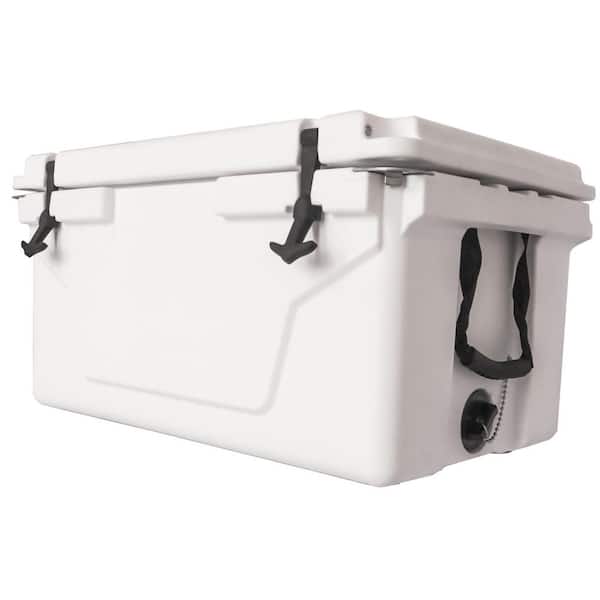 65 qt. Portable Wheeled Cooler Camping Ice Chest Beer Box Outdoor Fishing Cooler in White