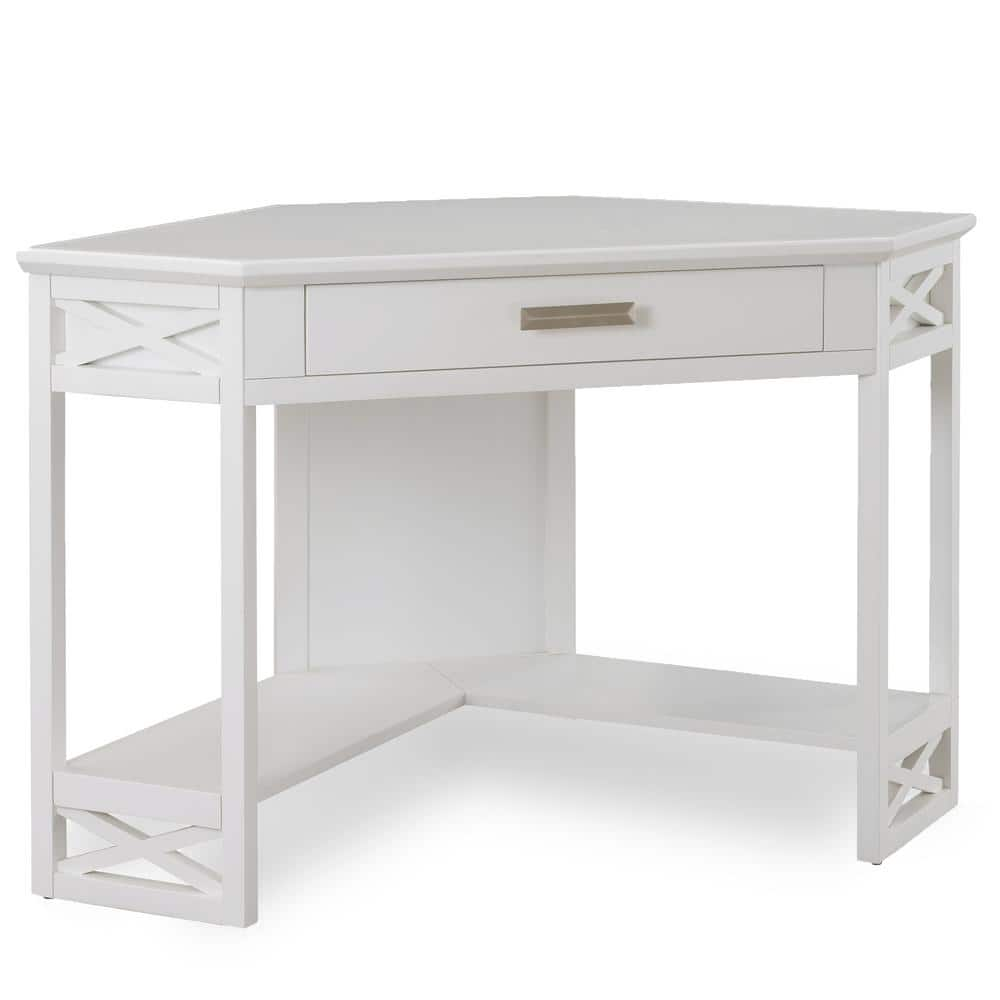 Home Decorators Collection 48 in. Rectangular Ivory 3 Drawer Writing Desk  with Built-In Storage WD-08-1 - The Home Depot