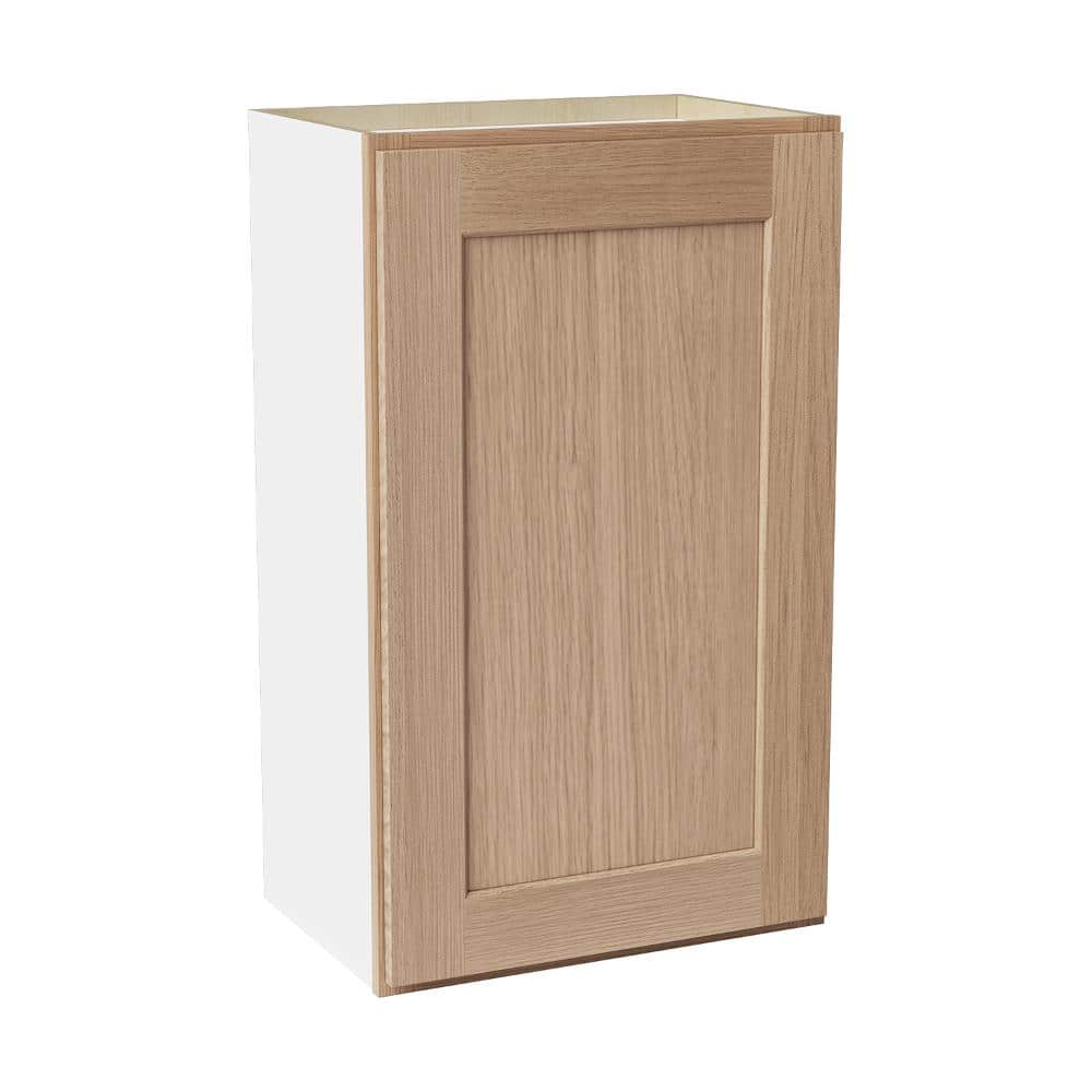 18 in. W x 12 in. D x 30 in. H Ready to Assemble Solid Wood Shaker Wall Kitchen Cabinet in Oak price history on PriceWatchPro
