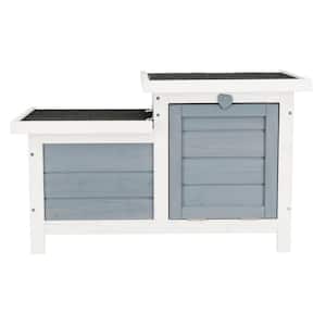 Small Animal Hutch, Gray and White
