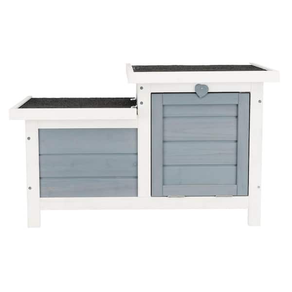 TRIXIE Small Animal Hutch, Gray and White