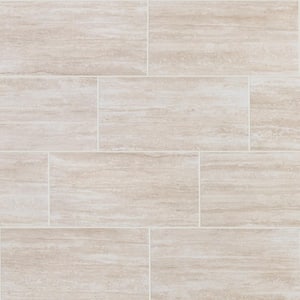 Marazzi EpicClean Milton Arabescato Marble 12 in. x 24 in. Glazed ...