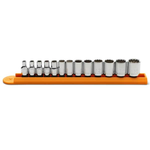 GEARWRENCH 1/4 in. Drive Metric 12-Point Standard Socket Set (13-Piece)