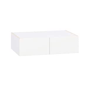 Timberline 36 in. W x 24 in. D x 10 in. H Assembled Slab Wall Bridge Kitchen Cabinet in Bright White