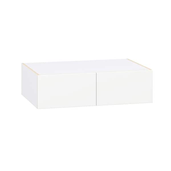 Timberline 36 in. W x 24 in. D x 10 in. H Assembled Slab Wall Bridge Kitchen Cabinet in Bright White
