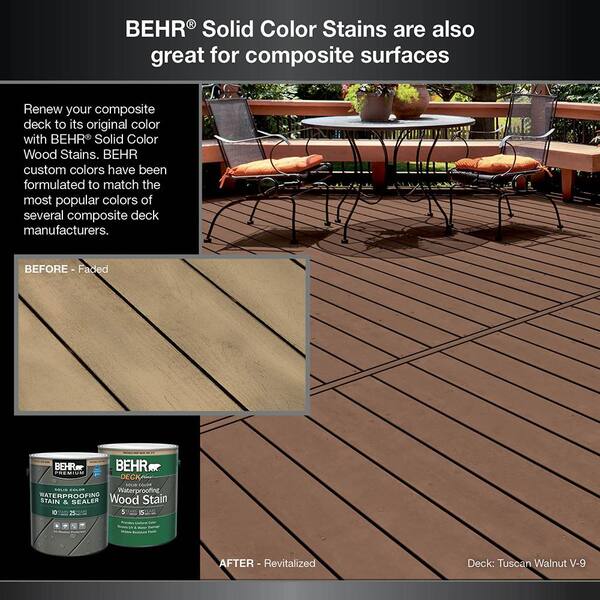 BEHR PREMIUM 1 qt. #PPU3-16 Maple Glaze Solid Color Waterproofing Exterior Wood  Stain and Sealer 501304 - The Home Depot