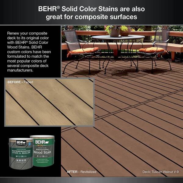 BEHR PREMIUM 8 oz. #SC-109 Wrangler Brown Solid Color Waterproofing  Exterior Wood Stain and Sealer Sample 501316 - The Home Depot