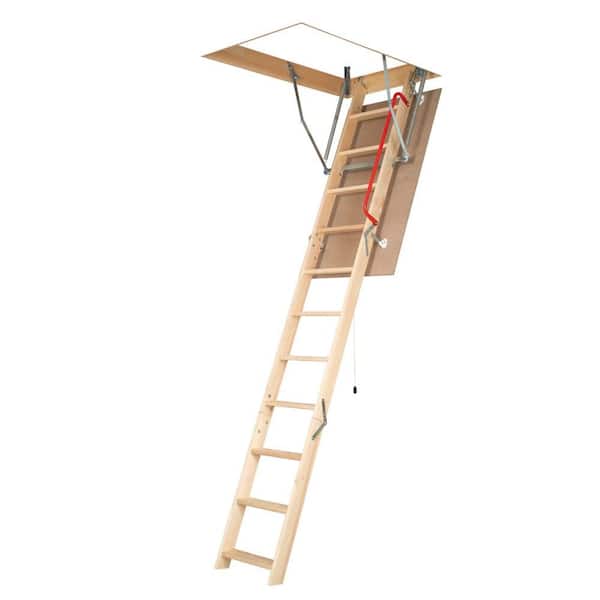 Fakro 10 ft. 1 in., 54 in. x 25 in. Wood Attic Ladder with 300 lb. Load Capacity Type IA Duty Rating
