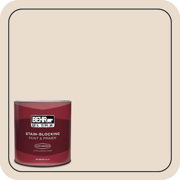 BEHR ULTRA 1 qt. #OR-W11 White Mocha Extra Durable Flat Interior Paint & Primer