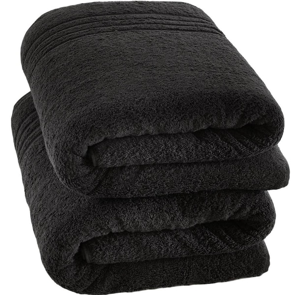 Hawmam Linen Jumbo Large Bath Sheets Towels 2-Pack Soft and Absorbent ...