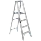 Louisville Ladder 4 ft. Aluminum Platform Step Ladder with 375 lbs ...