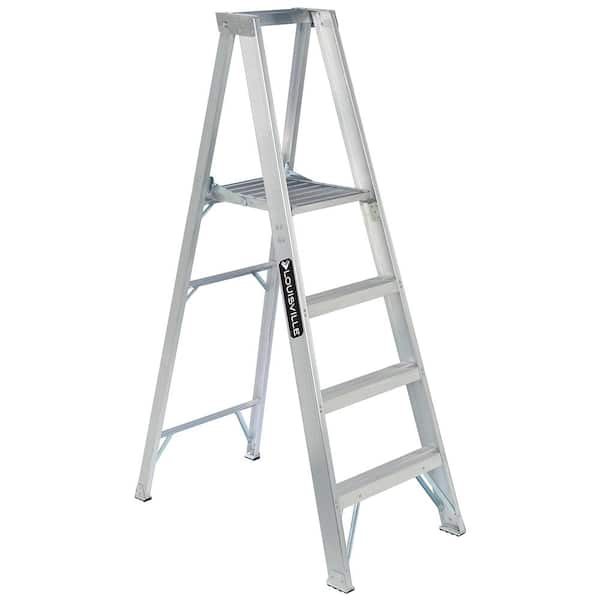 Louisville Ladder 4 ft. Aluminum Platform Step Ladder with 375 lbs. Load Capacity Type IAA Duty Rating