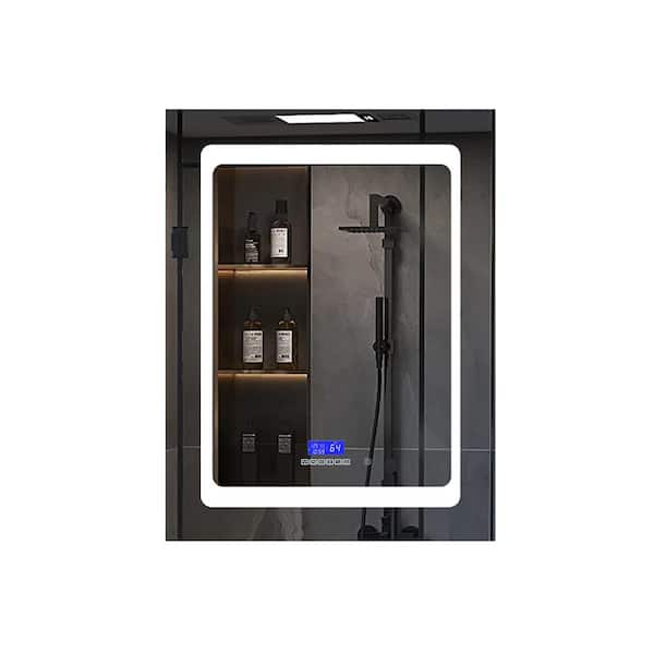 Bracciano 24 in. W x 36 in. H Surface-Mount LED Mirror Medicine Cabinet with Defogger