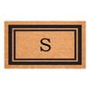 Calloway Mills Black Border Door Mat 24 in. x 36 in. Monogram S Door Mat 152962436S
