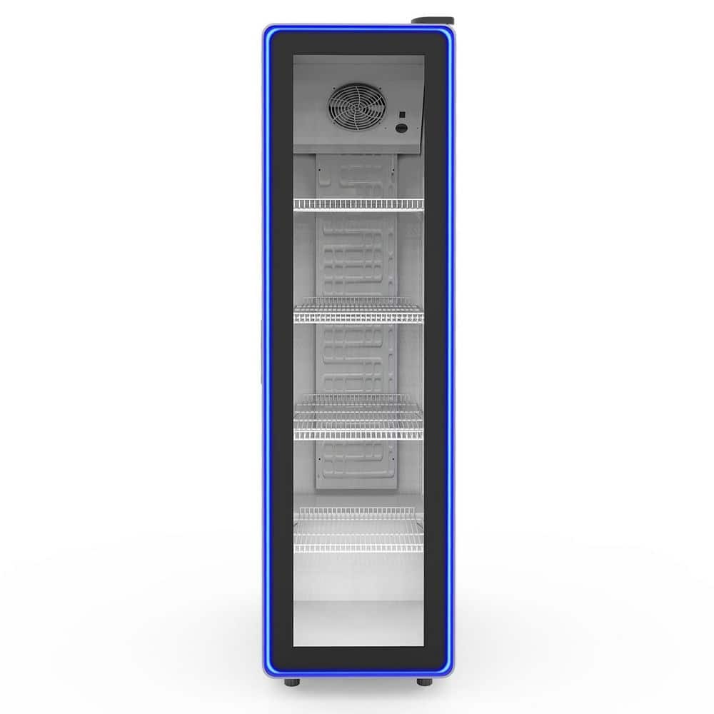 10 cu. ft. Commercial Beverage Refrigerator Refrigerated Display Case in Black with Outer Blue Light price history on PriceWatchPro