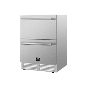 Como 24 in. Single Zone Beverage and Wine Cooler Drawer Refrigerator in Stainless Steel