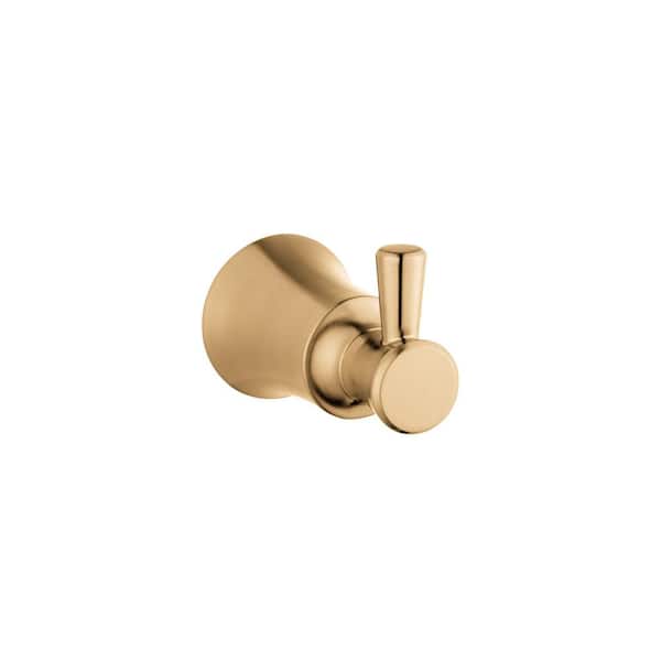 Joleena Wall Mounted Knob Robe/Towel Hook in Brushed Bronze