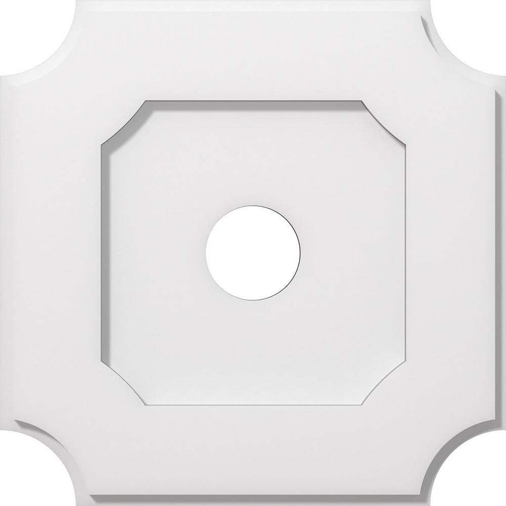 Locke 16" White PVC Contemporary Ceiling Medallion
