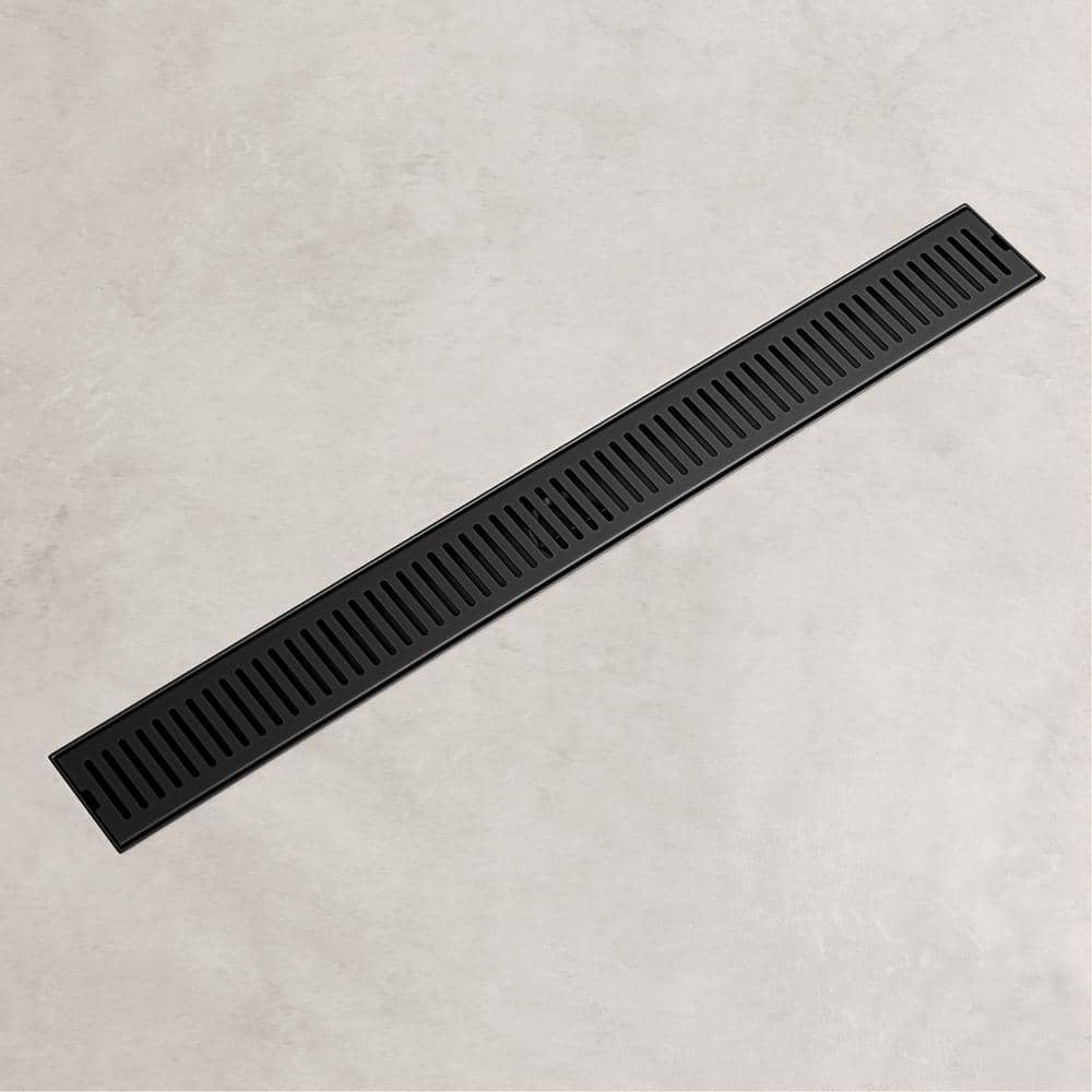 Elan 24" Matte Black Rectangular Linear Shower Drain