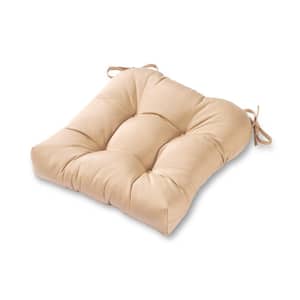 Solid Stone Square Tufted Outdoor Seat Cushion