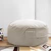 WONDER COMFORT Light Grey Polyester Blend 48 in. Large Bean Bag Foam Filled Couch with Soft Removable Cover TN-D48-LG