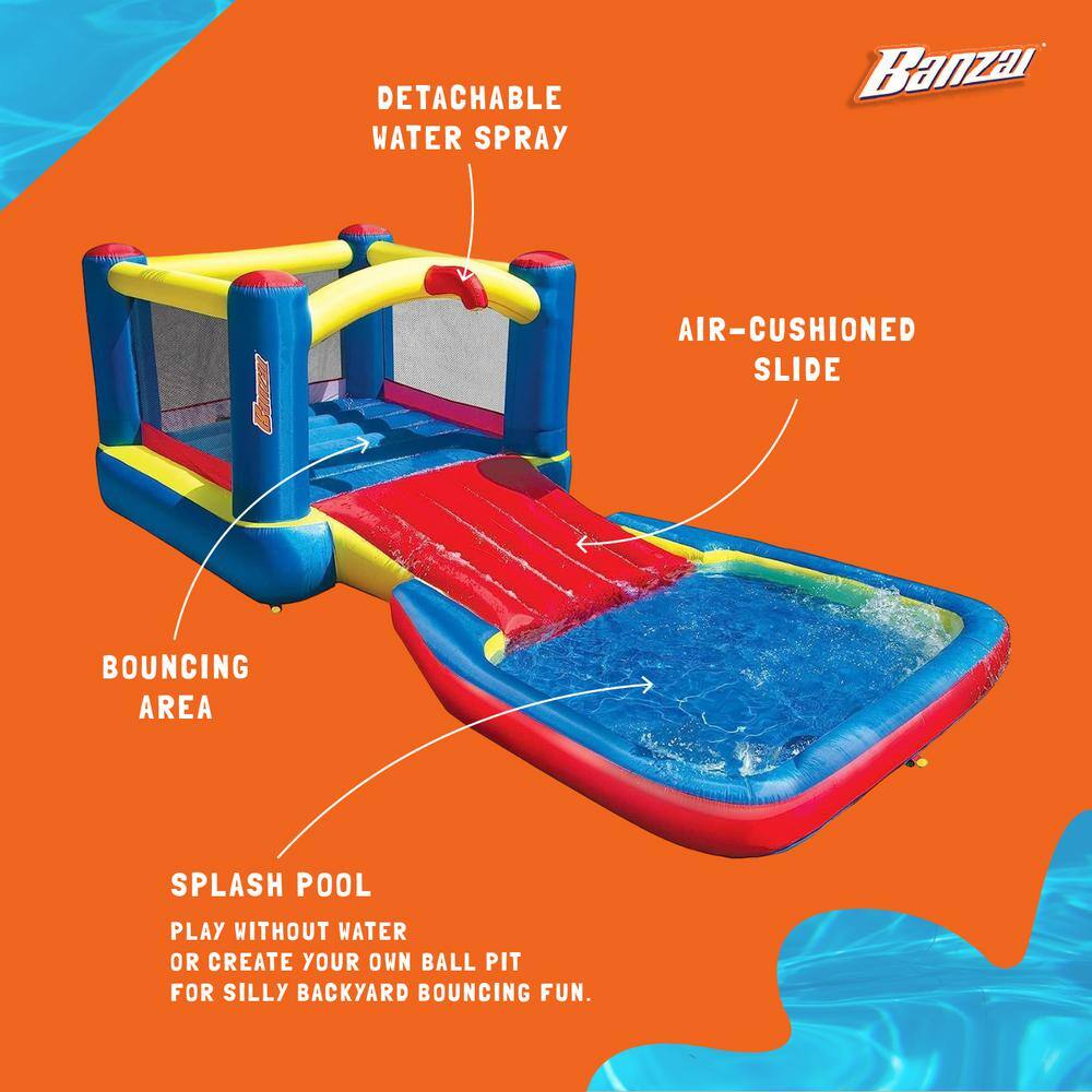 Multicolor Heavy Duty Inflatable Water Park with Slide and Bounce House