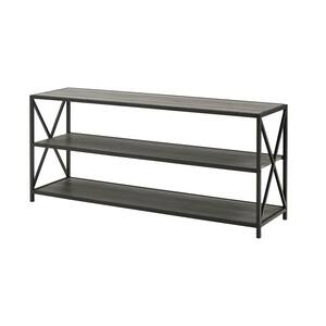 Welwick Designs 70 in. Slate Gray Composite TV Stand with Electric ...