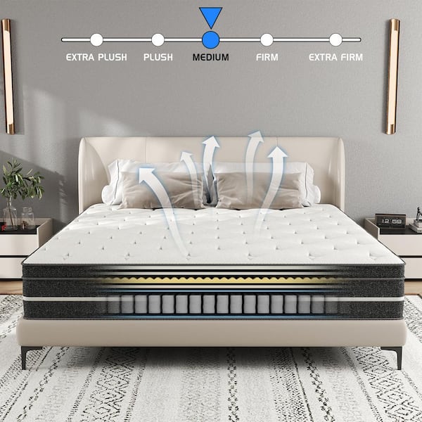 Twin Medium Memory Foam Hybrid 12 in. Bed-in-a-Box Mattress